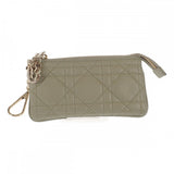 ディオール Dior キーケース レディディオール コインケース ラムスキン セージグリーン ゴールド金具 レディース【中古】【Aランク】