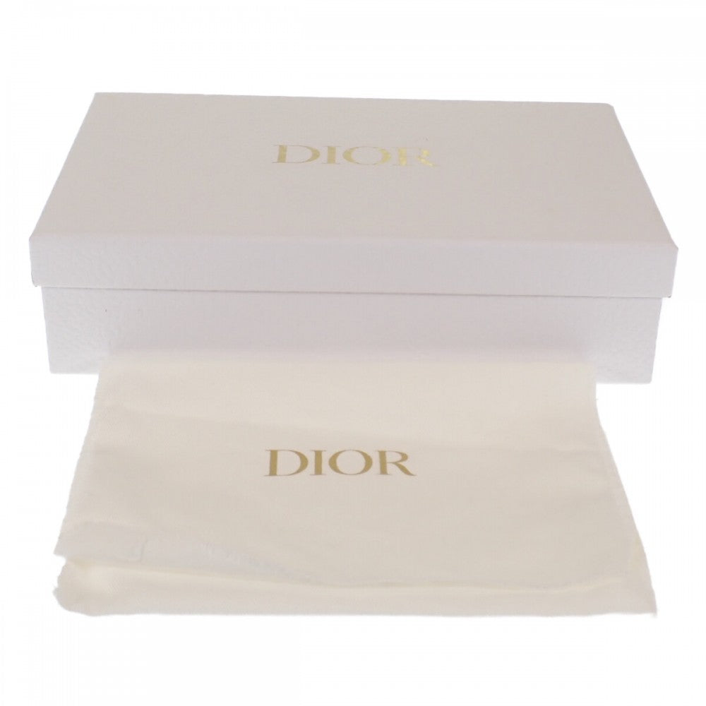 Dior Key Case Lady Dior Coin Case Lambskin Sage Green Gold Hardware Women's