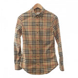 バーバリー BURBERRY ヴィンテージチェック 36 80222841 長袖シャツ コットン ポリエステル ベージュ レディース【中古】【Aランク】