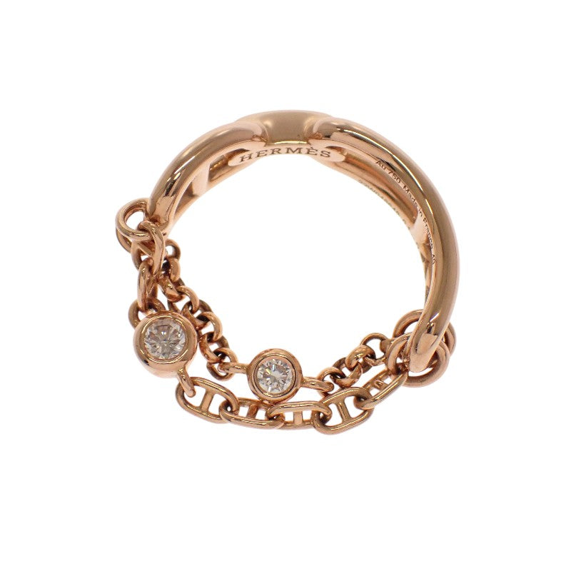 エルメス HERMES シェーヌダンクル カオス 9号 H222627B_00049 リング K18ピンクゴールド ダイヤモンド #49 レディース【中古】【Aランク】
