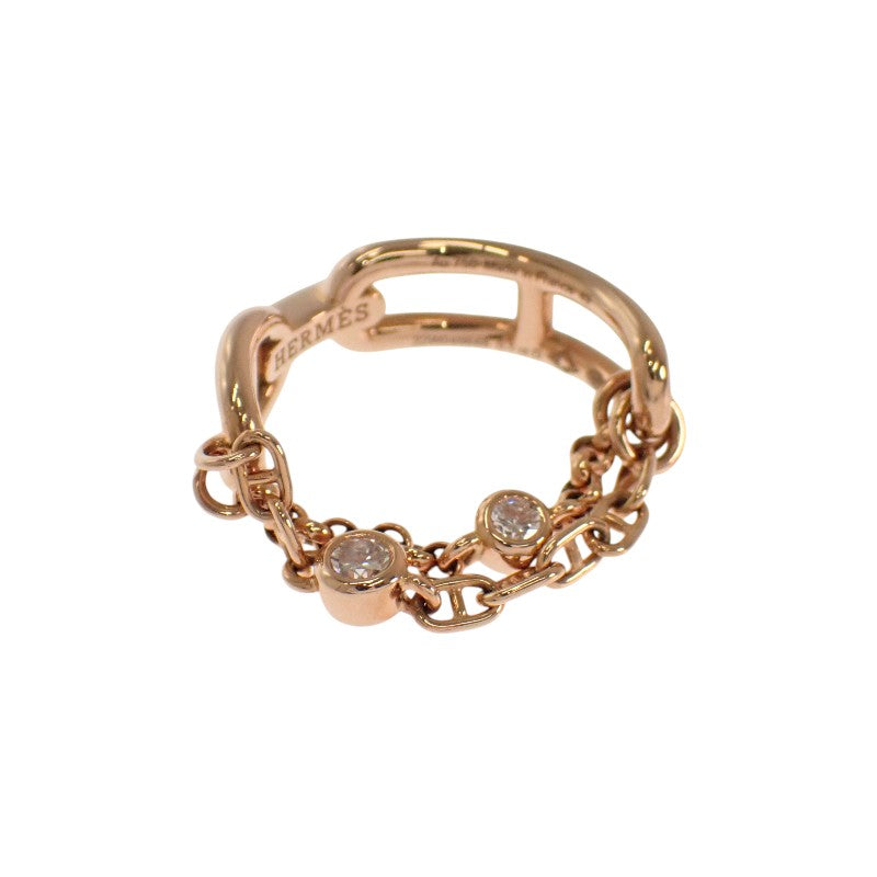エルメス HERMES シェーヌダンクル カオス 9号 H222627B_00049 リング K18ピンクゴールド ゴールド ダイヤモンド #49 レディース【中古】【Aランク】
