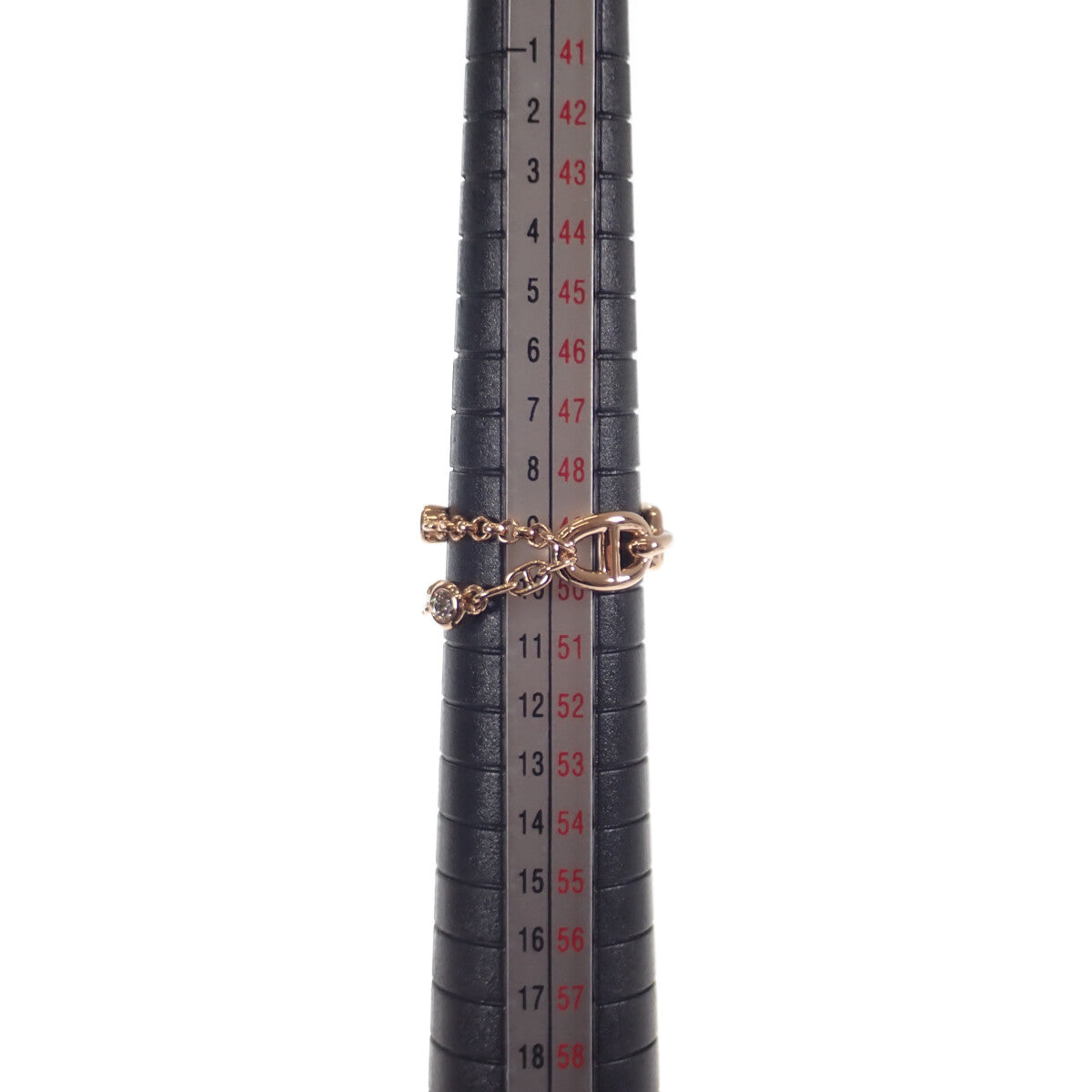 エルメス HERMES シェーヌダンクル カオス 9号 H222627B_00049 リング K18ピンクゴールド ゴールド ダイヤモンド #49 レディース【中古】【Aランク】