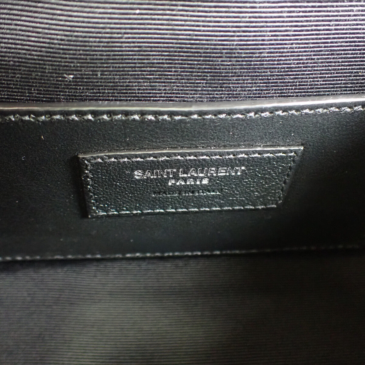 SAINT LAURENT Envelop Small 600195BOW961545 Shoulder Bag Quilted Leather Gray Silver Hardware Ladies 【Used】【A Rank】