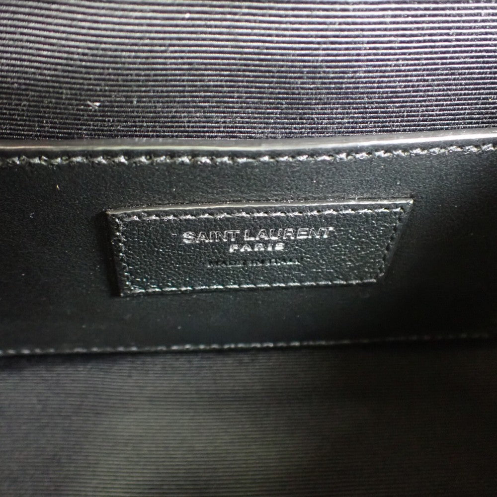 サンローラン SAINT LAURENT エンヴェロッブスモール 600195BOW961545 ショルダーバッグ キルティングレザー グレー シルバー金具 レディース【中古】【Aランク】