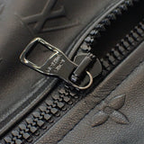 ルイヴィトン LOUIS VUITTON エンボス ジャケット 44 1A9GOS モノグラム ブルゾン ラムスキン ウール ノワール メンズ【中古】【ABランク】