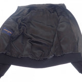 ルイヴィトン LOUIS VUITTON エンボス ジャケット 44 1A9GOS モノグラム ブルゾン ラムスキン ウール ノワール メンズ【中古】【ABランク】