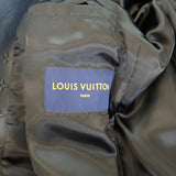 ルイヴィトン LOUIS VUITTON エンボス ジャケット 44 1A9GOS モノグラム ブルゾン ラムスキン ウール ノワール メンズ【中古】【ABランク】