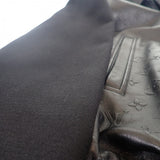 ルイヴィトン LOUIS VUITTON エンボス ジャケット 44 1A9GOS モノグラム ブルゾン ラムスキン ウール ノワール メンズ【中古】【ABランク】