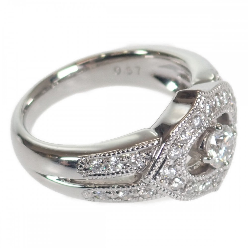 星の砂 star sand アクセサリー 10.5号 リング Pt900プラチナ ダイヤモンド レディース【中古】【Aランク】