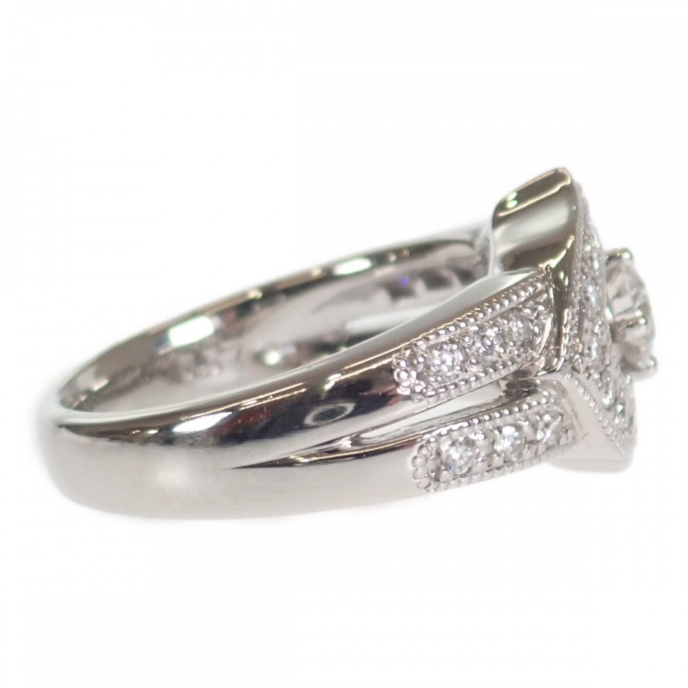 星の砂 star sand アクセサリー 10.5号 リング Pt900プラチナ ダイヤモンド レディース【中古】【Aランク】