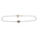 【中古】 ハート デザイン ジュエリー ブレスレット K18ピンクゴールド Pt850プラチナ Pt900プラチナ ダイヤモンド レディース【Nランク】