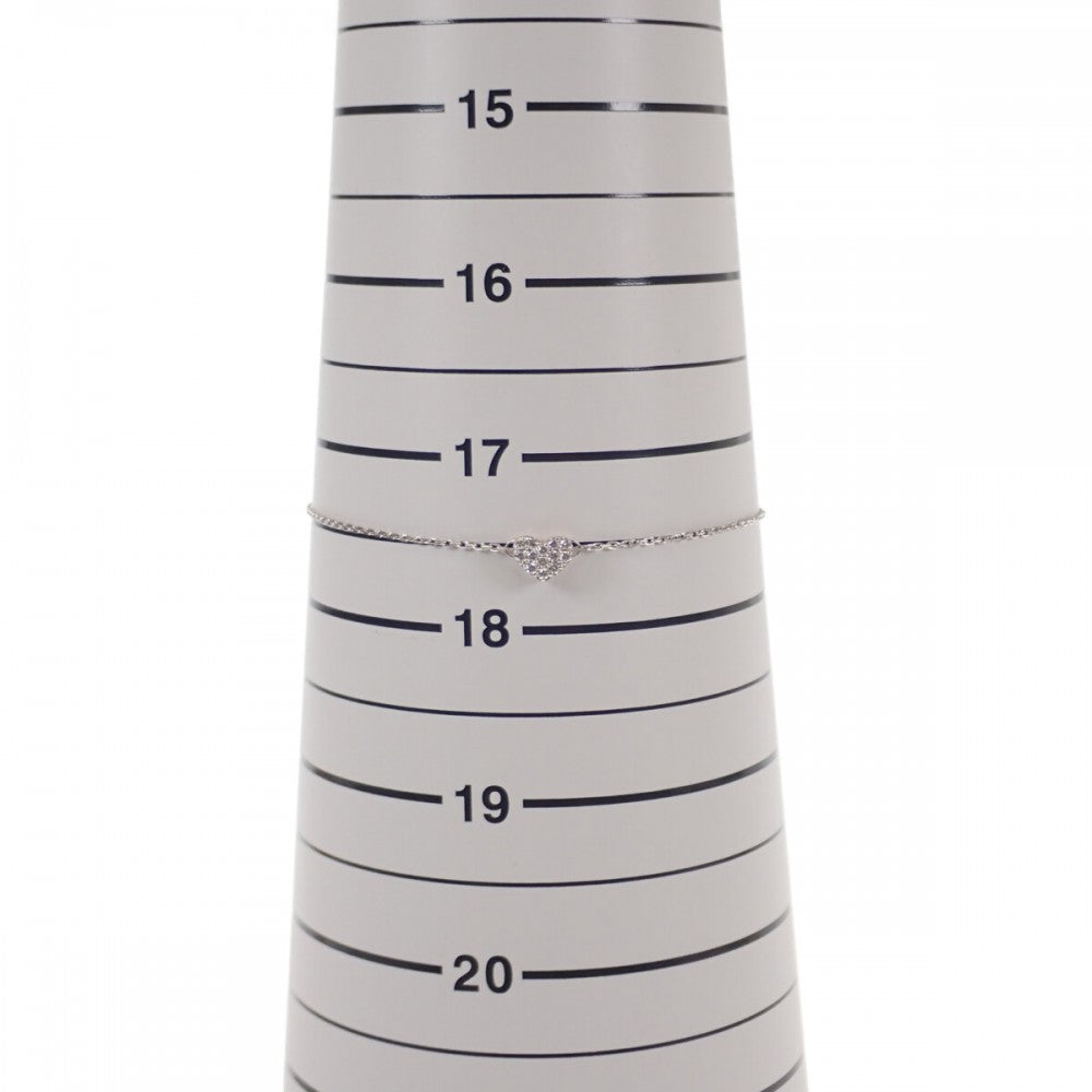 【中古】 ハート デザイン ジュエリー ブレスレット K18ピンクゴールド Pt850プラチナ Pt900プラチナ ダイヤモンド レディース【Nランク】