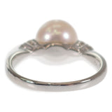 デザインリング 指輪 Pt900 プラチナ パール 真珠 約9.0mm ダイヤモンド 約11.5号 レディース ジュエリー アクセサリー 【ISEYA】