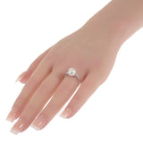 デザインリング 指輪 Pt900 プラチナ パール 真珠 約9.0mm ダイヤモンド 約11.5号 レディース ジュエリー アクセサリー 【ISEYA】