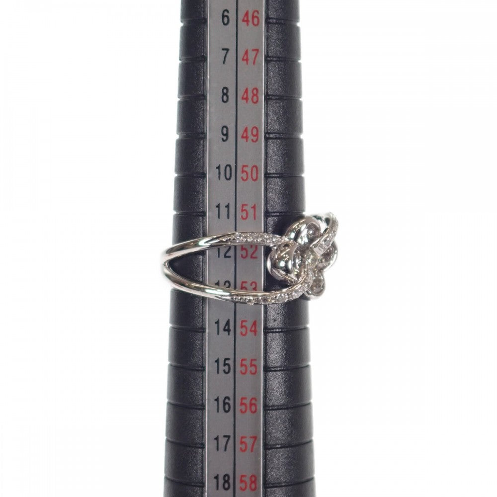 クローバー デザイン ジュエリー 12号 リング Pt900プラチナ ダイヤモンド レディース【中古】【Aランク】