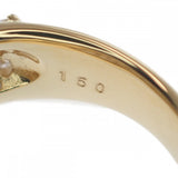 【中古】 パヴェ デザイン ジュエリー リング K18イエローゴールド 9号 ダイヤモンド レディース【Aランク】