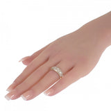 【中古】 パヴェ デザイン ジュエリー リング K18イエローゴールド 9号 ダイヤモンド レディース【Aランク】