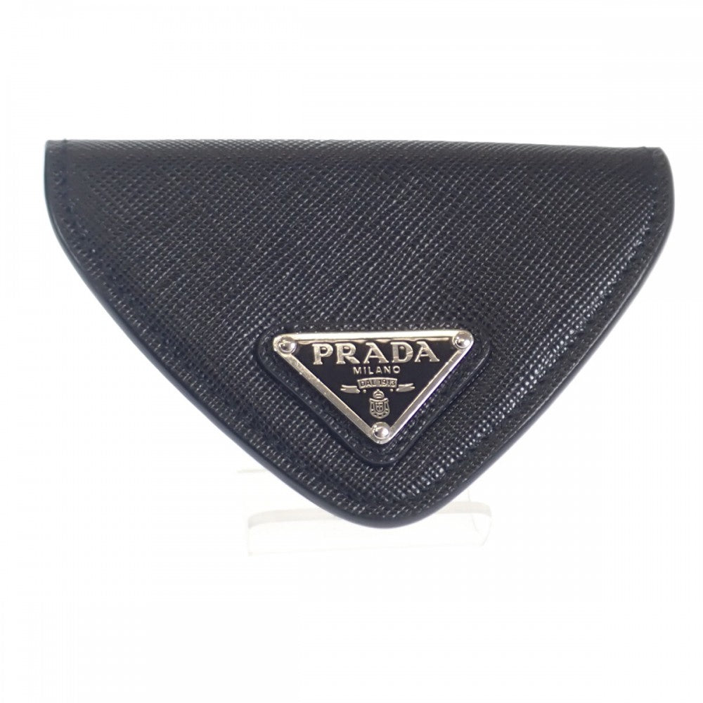 プラダ PRADA トライアングルロゴ 小銭入れ 2MM004_QHH_F0002 コインケース サフィアーノ ブラック レディース【中古】【Aランク】