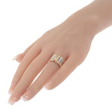 【中古】 デザインジュエリー リング K18イエローゴールド プラチナ 17.5号 ダイヤモンド レディース メンズ【Aランク】