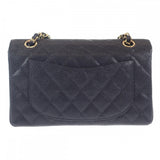 シャネル CHANEL クラシック スモール ショルダーバッグ キャビアスキン ブラック ゴールド金具 レディース【中古】【ABランク】