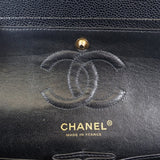 シャネル CHANEL クラシック スモール ショルダーバッグ キャビアスキン ブラック ゴールド金具 レディース【中古】【ABランク】