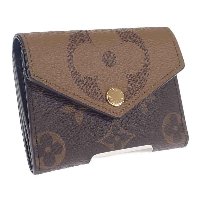 ルイヴィトン LOUIS VUITTON ポルトフォイユ・ゾエ M80725 三つ折り財布 モノグラムジャイアント ブラウン レディース【中古】【Aランク】
