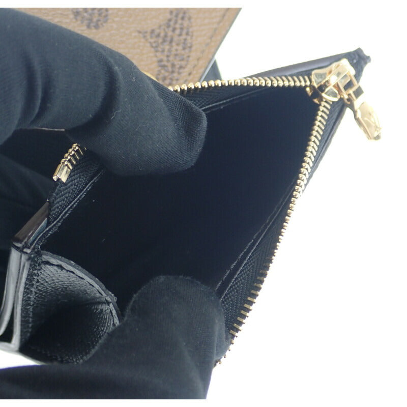 ルイヴィトン LOUIS VUITTON ポルトフォイユ・ゾエ M80725 三つ折り財布 モノグラムジャイアント ブラウン レディース【中古】【Aランク】