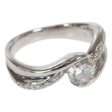 デザインジュエリー 15号 リング Pt900プラチナ ダイヤモンド レディース【中古】【Aランク】