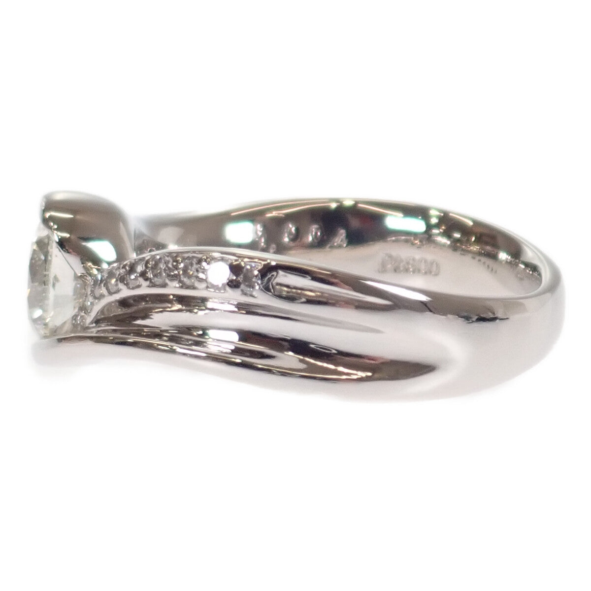 デザインジュエリー 15号 リング Pt900プラチナ ダイヤモンド レディース【中古】【Aランク】