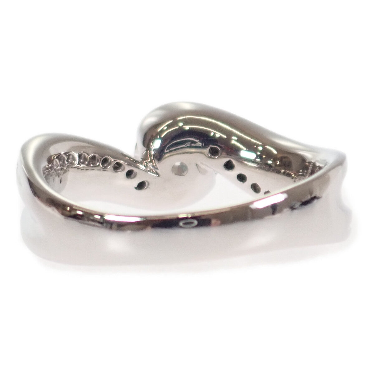 デザインジュエリー 15号 リング Pt900プラチナ ダイヤモンド レディース【中古】【Aランク】