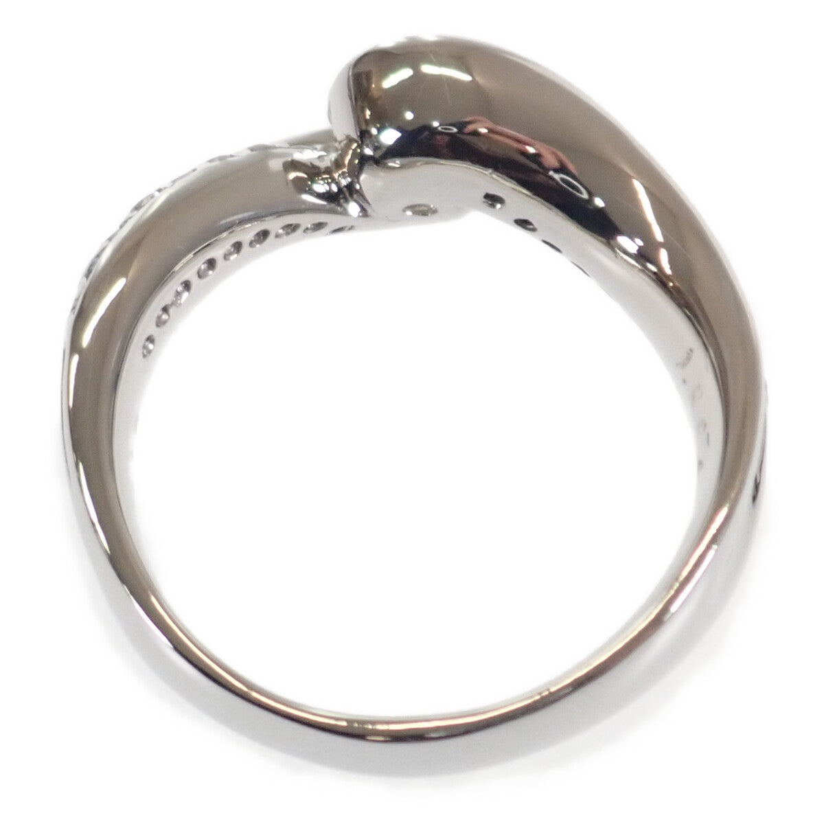 デザインジュエリー 15号 リング Pt900プラチナ ダイヤモンド レディース【中古】【Aランク】