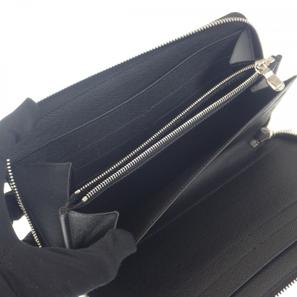 路易威登 LOUIS VUITTON Zippy Organizer NM N60111 Damier Graphite 棋盤格紋拉鍊長夾 黑色 男款【二手】【A級】