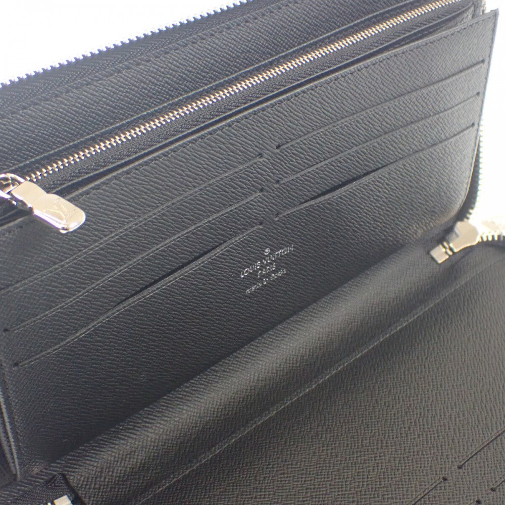 路易威登 LOUIS VUITTON Zippy Organizer NM N60111 Damier Graphite 棋盤格紋拉鍊長夾 黑色 男款【二手】【A級】