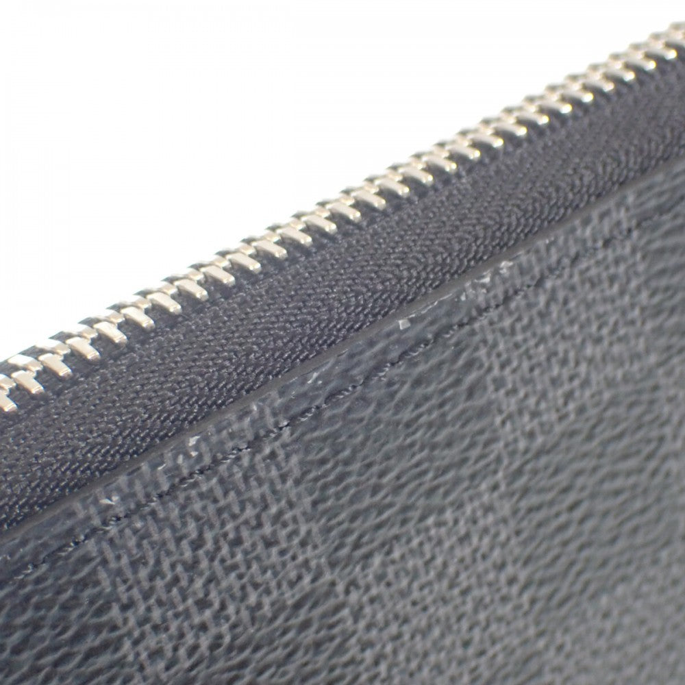 路易威登 LOUIS VUITTON Zippy Organizer NM N60111 Damier Graphite 棋盤格紋拉鍊長夾 黑色 男款【二手】【A級】