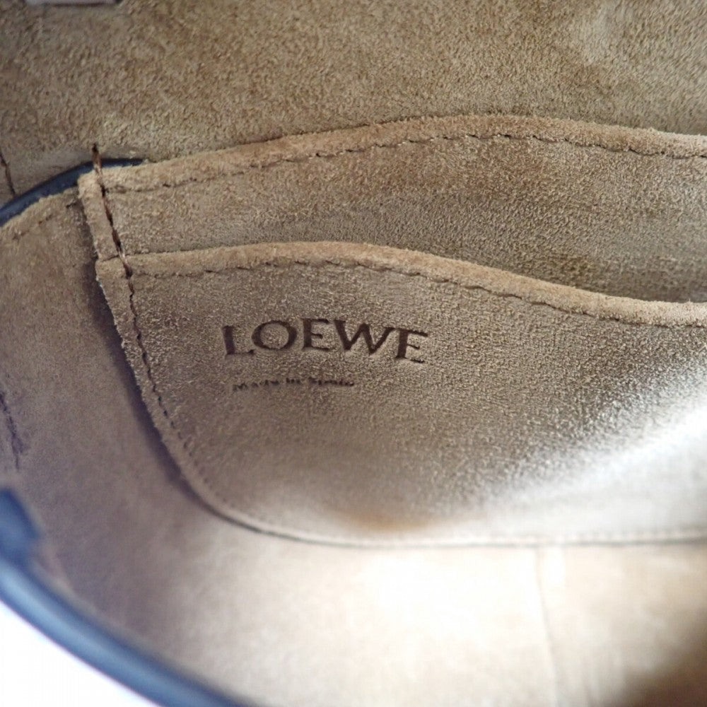 ロエベ LOEWE ゲート デュアルバッグミニ A650N46X13 ショルダーバッグ ソフトカーフスキン サンド ゴールド金具 レディース【中古】【Aランク】