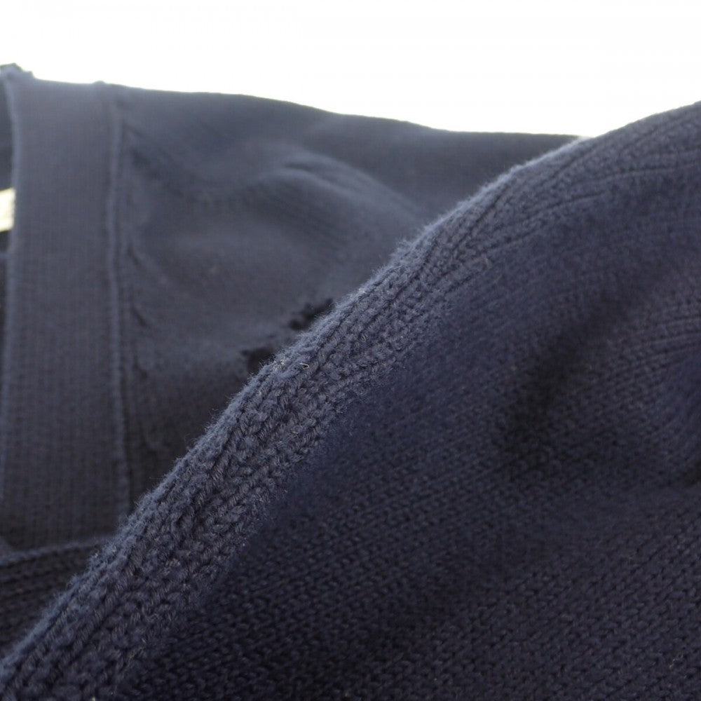 メゾンマルジェラ MAISON MARGIELA Decontracte ラグランスリーブ 2022SS L S51GP0255 カーディガン コットン ネイビー メンズ レディース【中古】【ABランク】