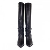 セリーヌ CELINE ベルヌイユ ハイ ロング 36 351363314C.38NO ブーツ カーフ ブラック レディース【中古】【Aランク】