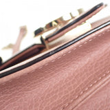 グッチ GUCCI インターロッキングG アウトレット ショルダーバッグ カーフ ピンク ゴールド金具 レディース【中古】【ABランク】