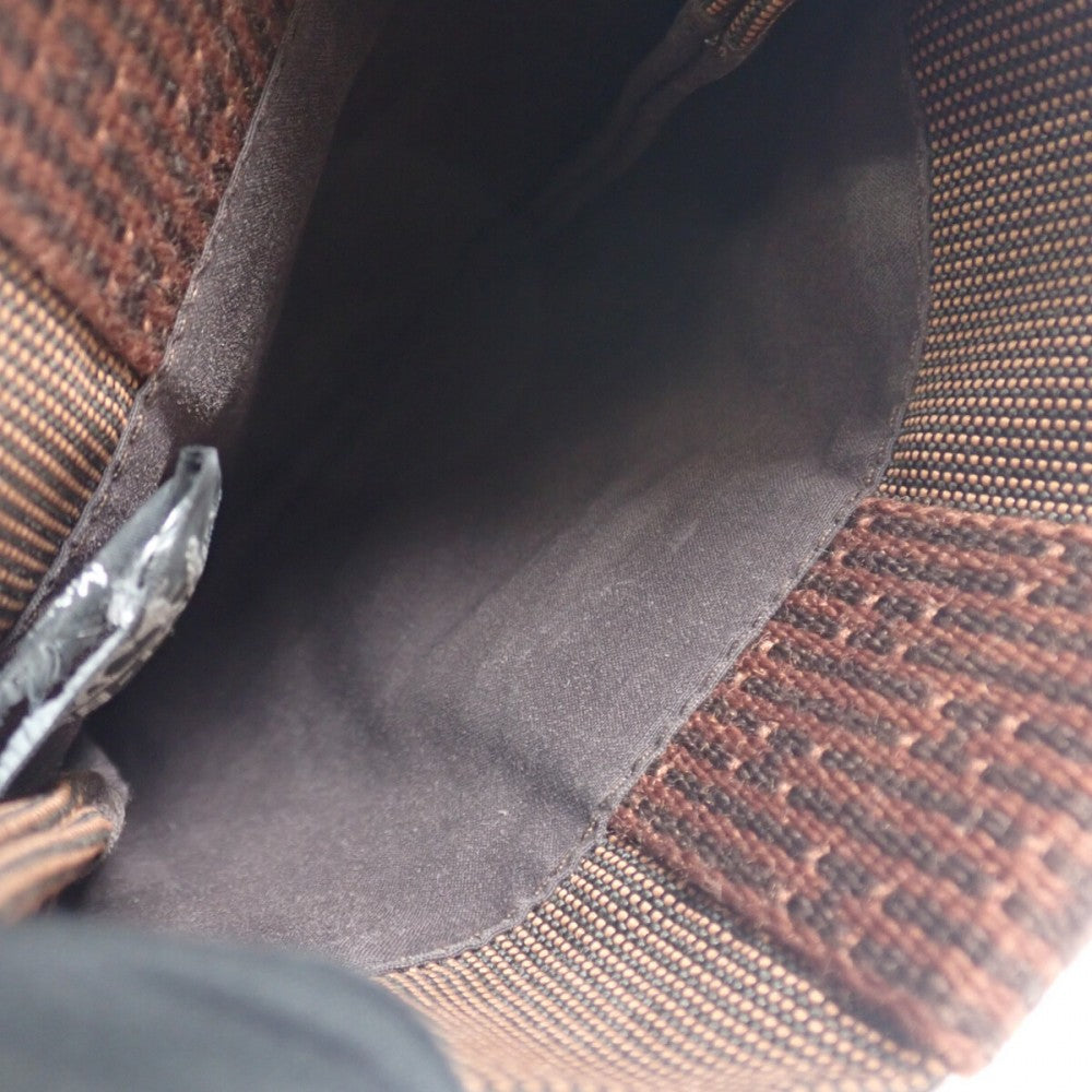 エルメス HERMES エールラインポシェット ショルダーバッグ キャンバス ブラウン レディース メンズ【中古】【ABランク】