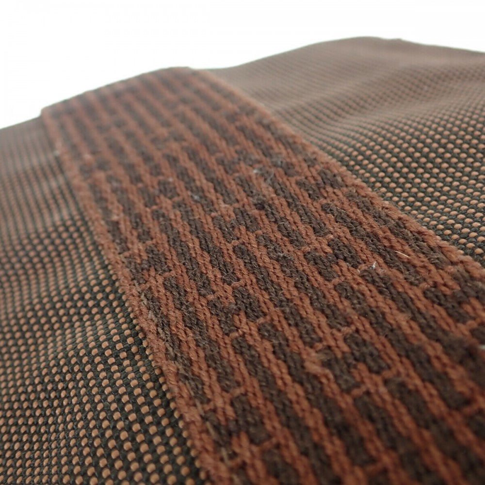 エルメス HERMES エールラインポシェット ショルダーバッグ キャンバス ブラウン レディース メンズ【中古】【ABランク】