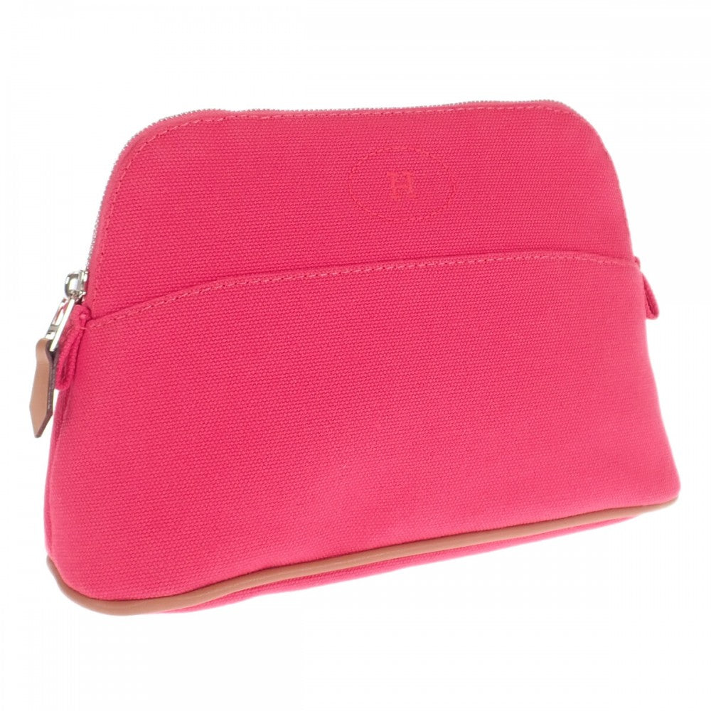 愛馬仕 HERMES Bolide Mini 20 化妝包 帆布 皮革 粉色 女士【中古】【AB級】