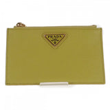 プラダ PRADA サフィアーノ カードホルダー 1MC086_QHH_F0322 カードケース レザー シトロンイエロー レディース【中古】【Aランク】