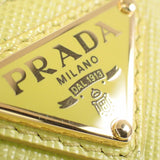 プラダ PRADA サフィアーノ カードホルダー 1MC086_QHH_F0322 カードケース レザー シトロンイエロー レディース【中古】【Aランク】