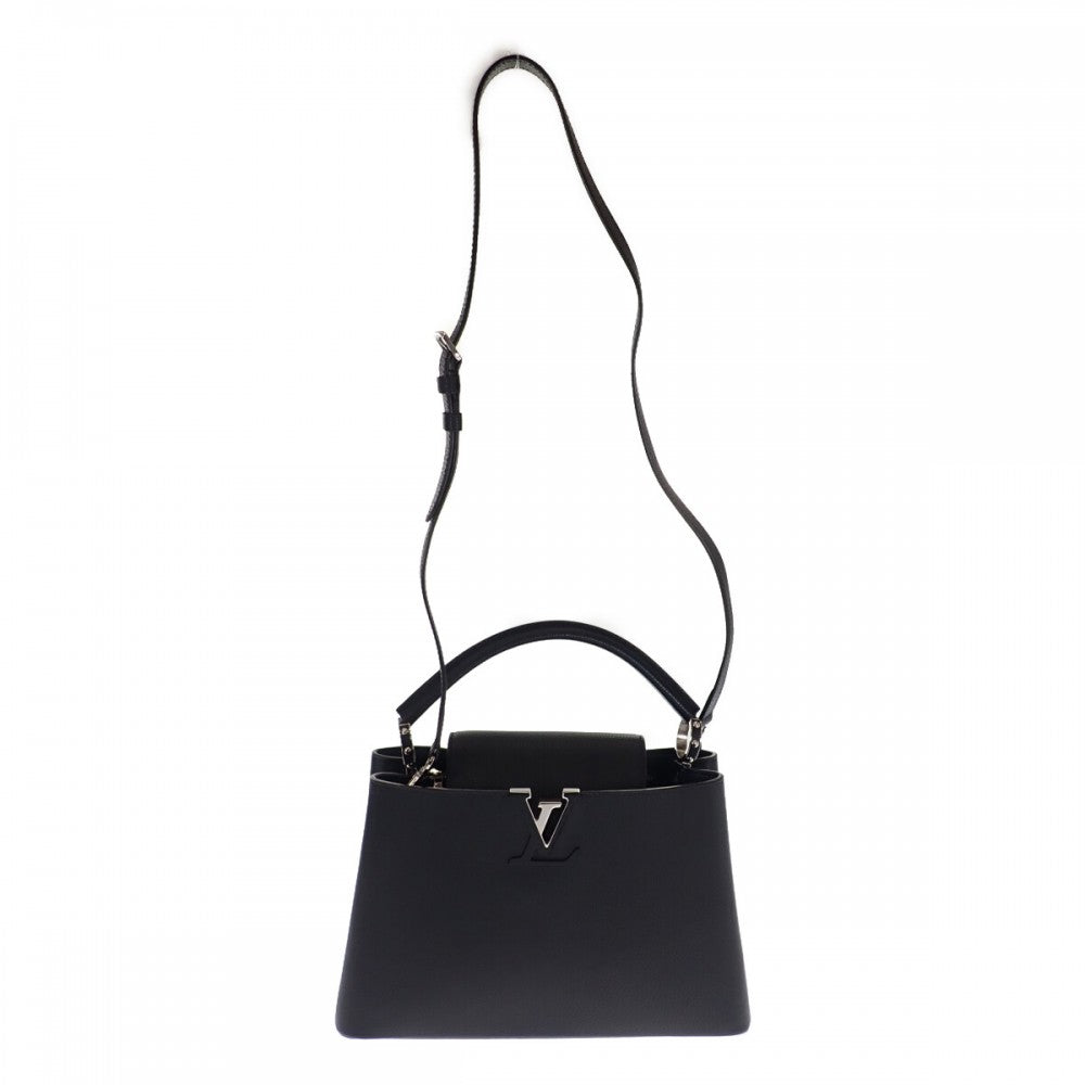 ルイヴィトン LOUIS VUITTON カプシーヌPM M42242 2WAYバッグ ハンドバッグ トリヨンレザー ノワール フューシャ レディース【中古】【Aランク】