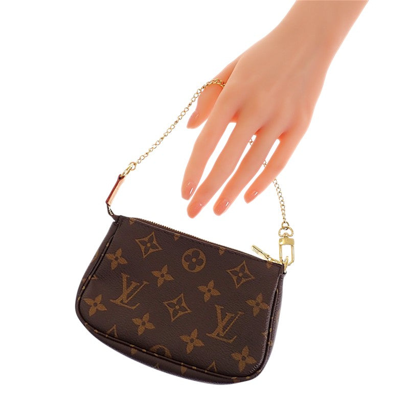 ルイヴィトン LOUIS VUITTON ミニ・ポシェット・アクセソワール M58009 モノグラム ポーチ ブラウン レディース【中古】【Sランク】