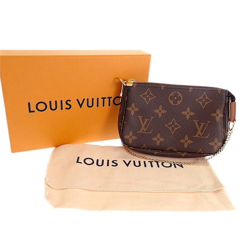 ルイヴィトン LOUIS VUITTON ミニ・ポシェット・アクセソワール M58009 モノグラム ポーチ ブラウン レディース【中古】【Sランク】