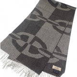 エルメス HERMES シェーヌ・ダンクル・オプティック H394070T_02 マフラー カシミヤ アントラサイト フランネルグレー メンズ【中古】【Sランク】