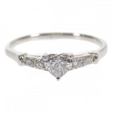 デザイン ジュエリー ハート 15号 リング Pt900プラチナ ダイヤモンド レディース【中古】【Aランク】