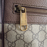 グッチ GUCCI オフィディア GGスプリーム メッセンジャーバッグ ショルダーバッグ PVCコーティングキャンバス レザー ブラウン レディース【中古】【Aランク】