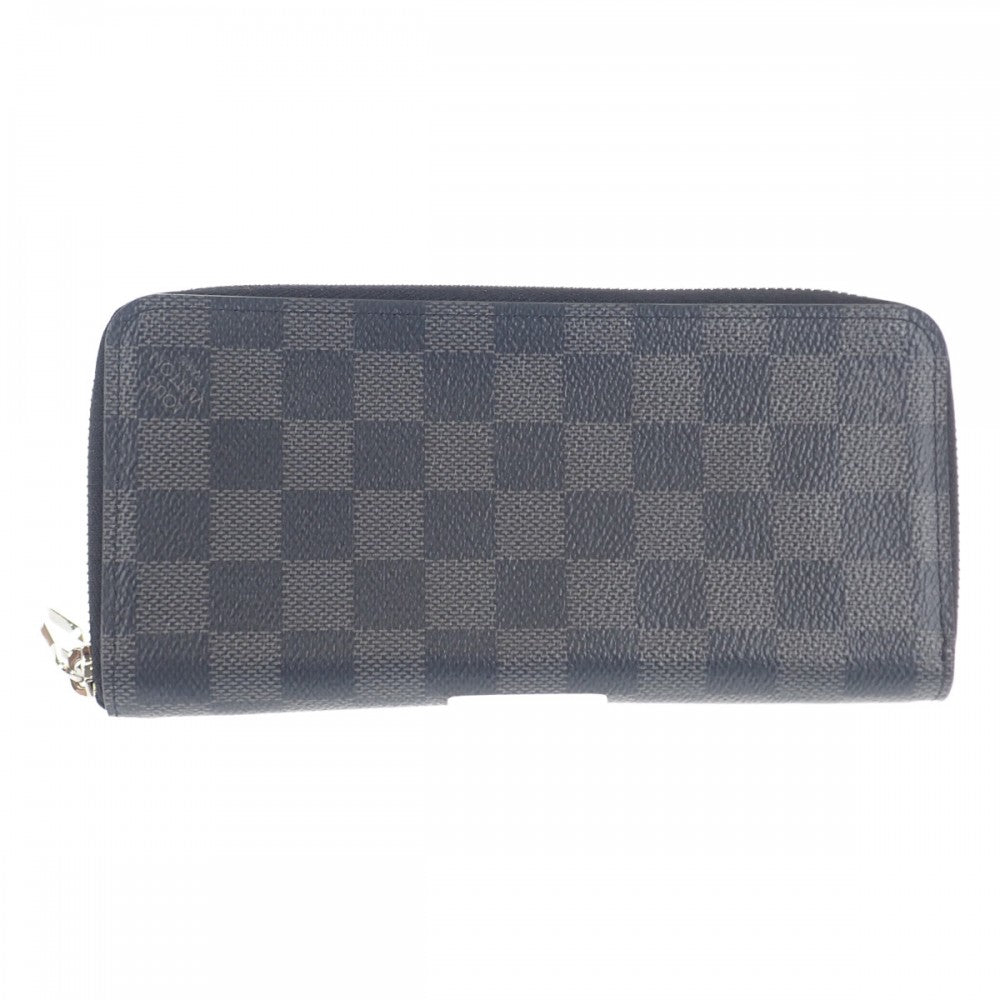 ルイヴィトン LOUIS VUITTON ジッピーウォレット ヴェルティカル N63095 ダミエグラフィット 長財布 ブラック メンズ【中古】【ABランク】